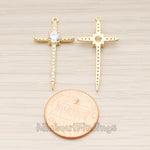 PD.1791 // Large Cubic Long Cross Pendant , 1 Pc