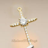 PD.1791 // Large Cubic Long Cross Pendant , 1 Pc