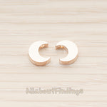 BD.032 // Mini Crescent Moon Metal Bead, 4 Pc