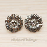 ER.460 // Antique Sun Flower Ear Post, 2 Pc