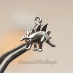 PD.1797 // Stegosaurus, Dinosaur Pendant , 2 Pc