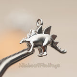 PD.1797 // Stegosaurus, Dinosaur Pendant , 2 Pc