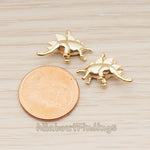 PD.1797 // Stegosaurus, Dinosaur Pendant , 2 Pc