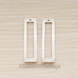 PD.1815 // Wave Rectangle Link Pendant , 2 Pc