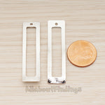 PD.1815 // Wave Rectangle Link Pendant , 2 Pc