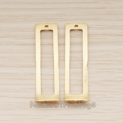 PD.1815 // Wave Rectangle Link Pendant , 2 Pc