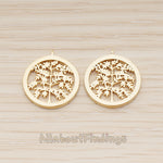 PD.1816 // Round Silhouette Tree Pendant , 1 Pc