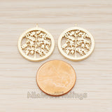 PD.1816 // Round Silhouette Tree Pendant , 1 Pc