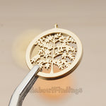 PD.1816 // Round Silhouette Tree Pendant , 1 Pc