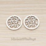 PD.1816 // Round Silhouette Tree Pendant , 1 Pc