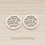 PD.1816 // Round Silhouette Tree Pendant , 1 Pc