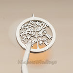 PD.1816 // Round Silhouette Tree Pendant , 1 Pc