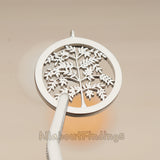 PD.1816 // Round Silhouette Tree Pendant , 1 Pc