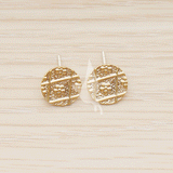 ER.484 // Round Flower Inside Ear Post, 2 Pc