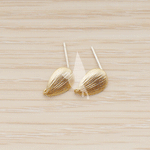 ER.485 // Textured Reverse Teardrop Ear Post, 2 Pc