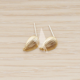 ER.485 // Textured Reverse Teardrop Ear Post, 2 Pc