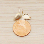 ER.485 // Textured Reverse Teardrop Ear Post, 2 Pc