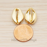 PD.1837 // Type 7. Conch Seashell Beads Pendant , 2 Pc