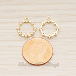 PD.1840 // Crown of Beauty Round Cubic Pendant , 2 Pc