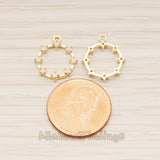 PD.1840 // Crown of Beauty Round Cubic Pendant , 2 Pc