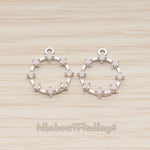 PD.1840 // Crown of Beauty Round Cubic Pendant , 2 Pc