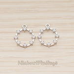 PD.1840 // Crown of Beauty Round Cubic Pendant , 2 Pc