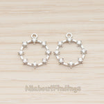 PD.1840 // Crown of Beauty Round Cubic Pendant , 2 Pc