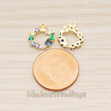 PD.1841 // Crown of Beauty Small Round Cubic Pendant , 1 Pc