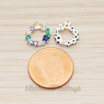 PD.1841 // Crown of Beauty Small Round Cubic Pendant , 1 Pc