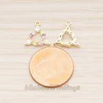 PD.1844 // Small Triangle Cubic Pendant , 1 Pc