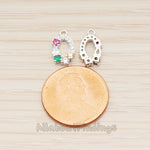 PD.1847 // Small Oval Cubic Pendant , 2 Pc