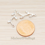 PD.1849 // Cubic Leaf Branch Connector Pendant , 2 Pc