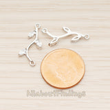 PD.1849 // Cubic Leaf Branch Connector Pendant , 2 Pc