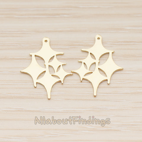 PD.1852 // shiny Twinkle Pendant , 2 Pc