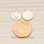 PD.1854 // Small Antique Coin Pendant, 2 Pc