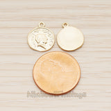 PD.1854 // Small Antique Coin Pendant, 2 Pc