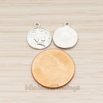 PD.1854 // Small Antique Coin Pendant, 2 Pc