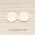 PD.1855-01 // Small Round Textured Coin Pendant, 2 Pc