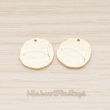 PD.1855-01 // Small Round Textured Coin Pendant, 2 Pc