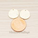 PD.1855-01 // Small Round Textured Coin Pendant, 2 Pc