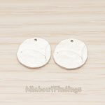 PD.1855-01 // Small Round Textured Coin Pendant, 2 Pc