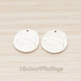 PD.1855-01 // Small Round Textured Coin Pendant, 2 Pc