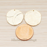 PD.1855-02 // Large Round Textured Coin Pendant, 2 Pc