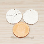 PD.1855-02 // Large Round Textured Coin Pendant, 2 Pc