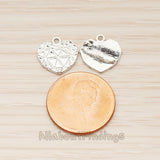 PD.1856 // Small Heart Textured Pendant , 2 Pc