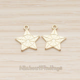 PD.1857 // Small Star Textured Pendant , 2 Pc