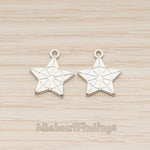 PD.1857 // Small Star Textured Pendant , 2 Pc