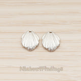 PD.1861-01 // Small 3D Natural Scallop Shell Pendant, 2 Pc