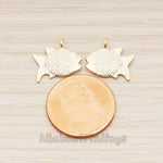 PD.1862 // 3D Natural Fish Pendant, 2 Pc