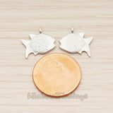 PD.1862 // 3D Natural Fish Pendant, 2 Pc